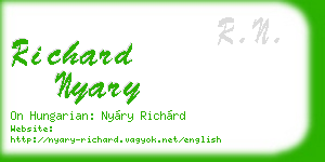 richard nyary business card