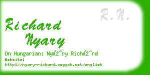 richard nyary business card
